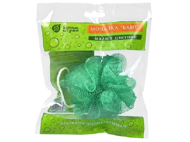 Мочалка для душа Бант малый цветной 40150